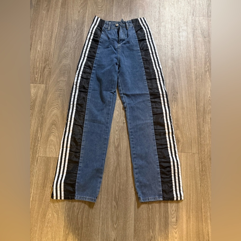 2 for 1 Striped Track Jeans